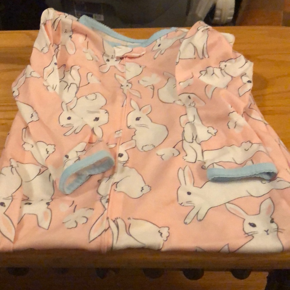 Zipped one piece footed pjs